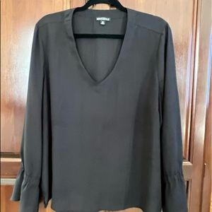 J. CREW MERCANTILE V-Neck Blouse with Tie Sleeves - Size 20